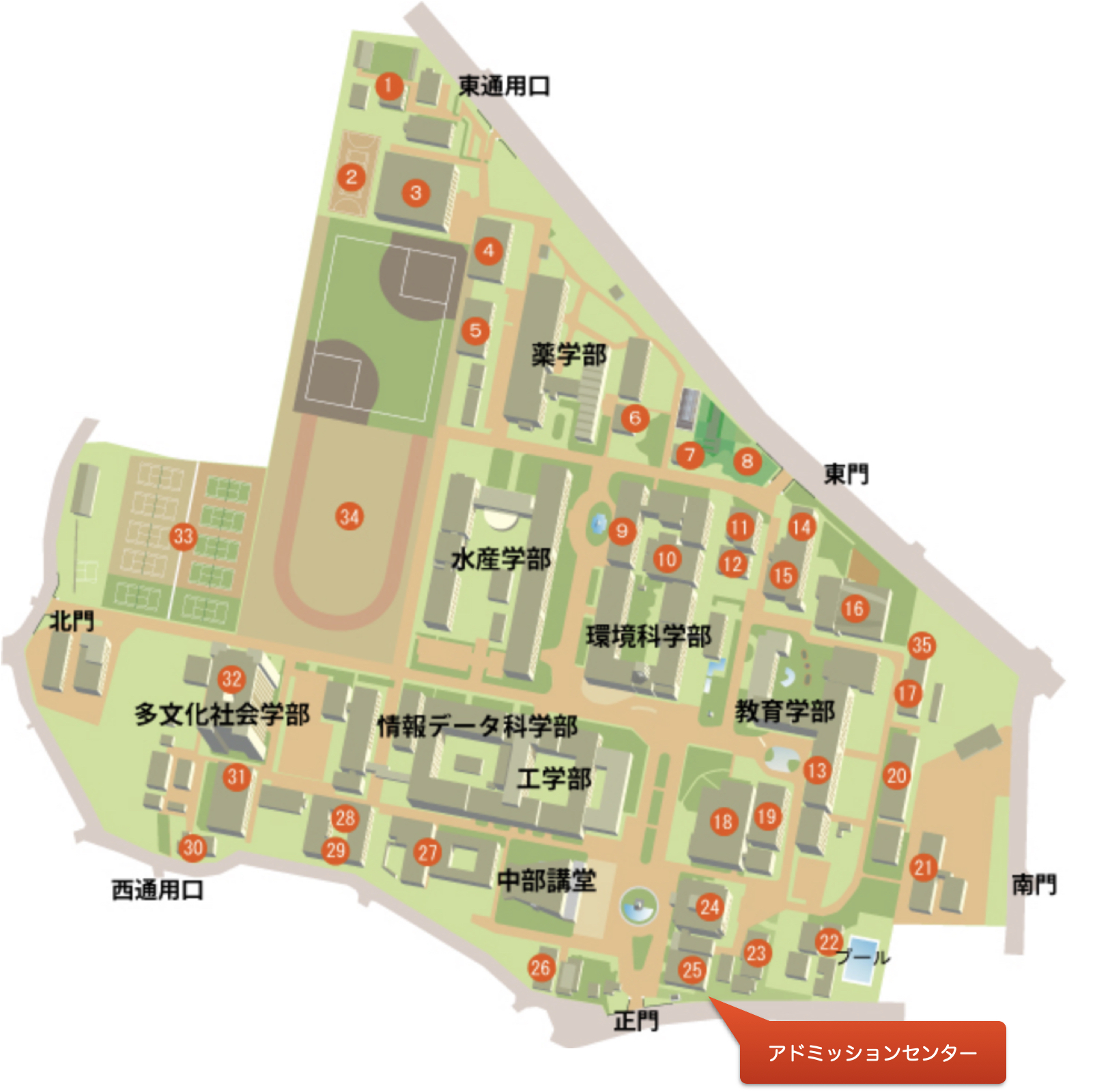 文教キャンパスマップ